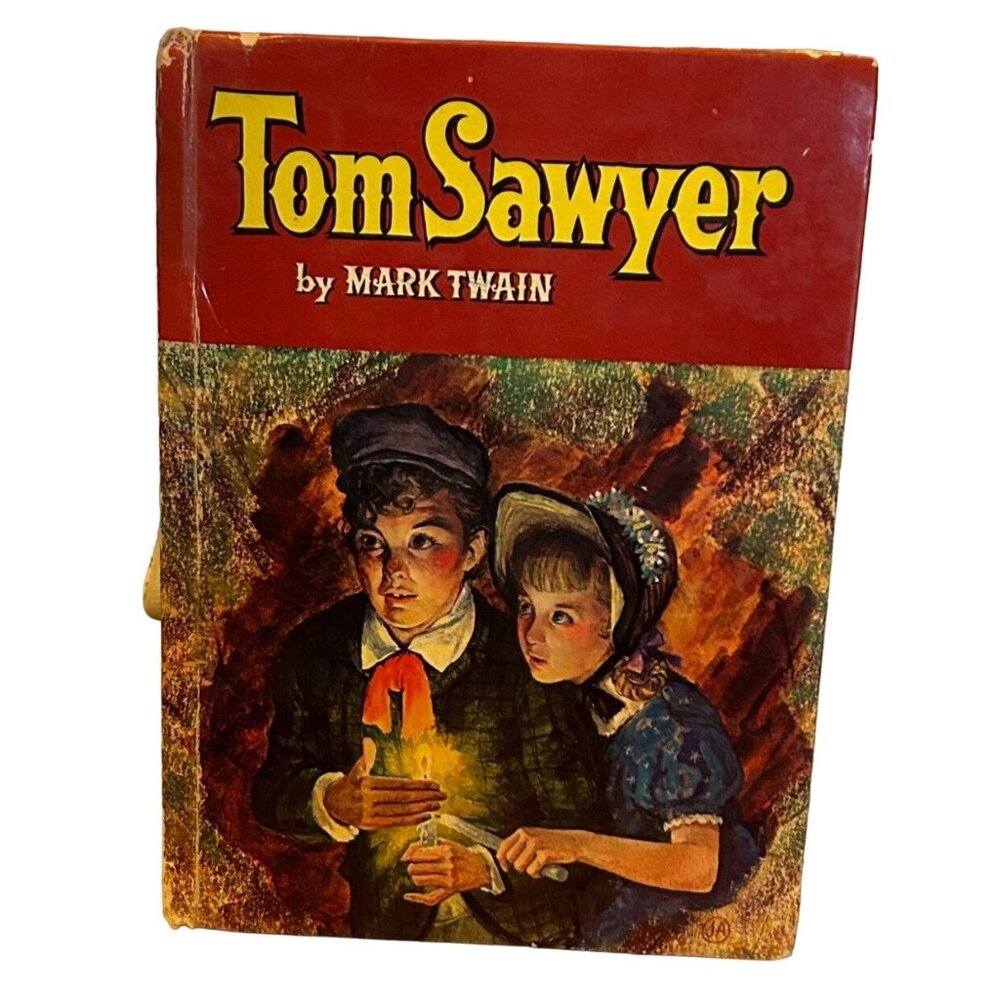 Vtg Tom Sawyer Hardback Book 1955 Mark Twain Illustrated Paul Frame Whitman